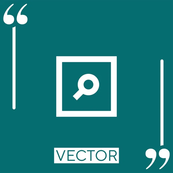 Ícone Vetor Pesquisa Ícone Linear Linha Curso Editável — Vetor de Stock