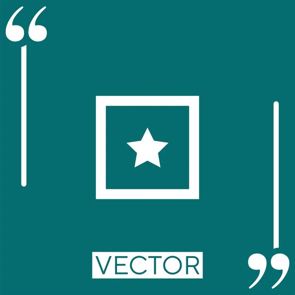 Estrella Vector Icono Icono Lineal Línea Carrera Editable — Vector de stock