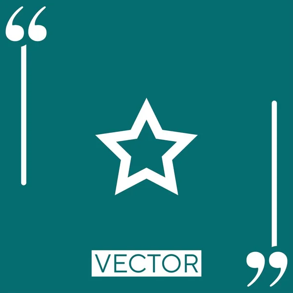 Icône Vectorielle Étoile Icône Linéaire Ligne Course Modifiable — Image vectorielle