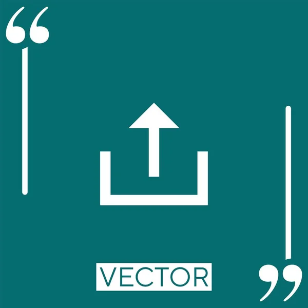 Ícone Vetor Upload Ícone Linear Linha Curso Editável — Vetor de Stock