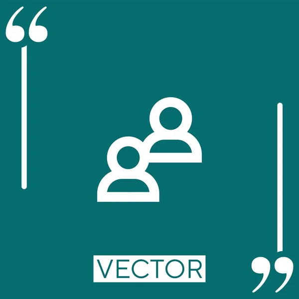 Usuario Vector Icono Icono Lineal Línea Carrera Editable — Vector de stock