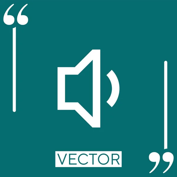 Volume Vector Icon Linear Icon Editable Stroke Line — Stock Vector
