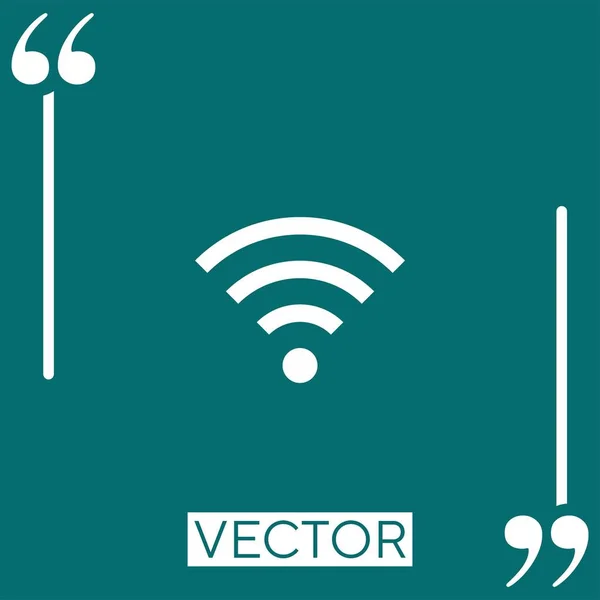 Ícone Vetor Wifi Ícone Linear Linha Curso Editável — Vetor de Stock