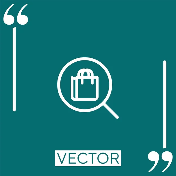 Icono Del Vector Búsqueda Icono Lineal Línea Carrera Editable — Vector de stock