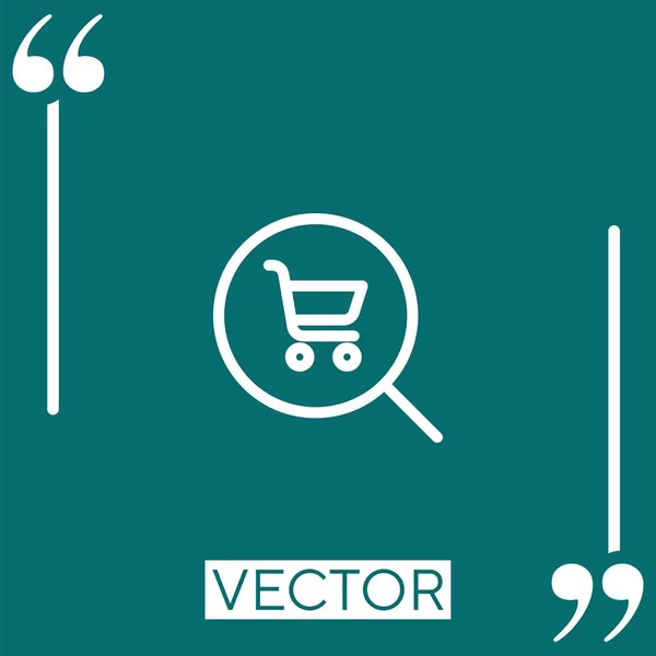 Ícone Vetor Pesquisa Ícone Linear Linha Curso Editável — Vetor de Stock