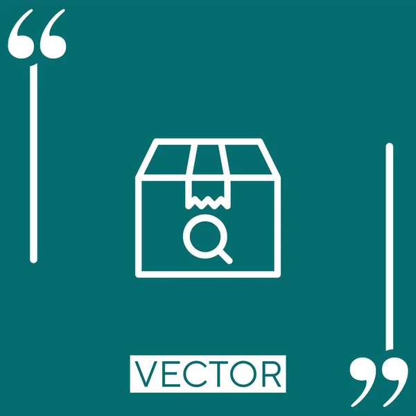 Package Vector Icon Icona Lineare Linea Corsa Modificabile — Vettoriale Stock