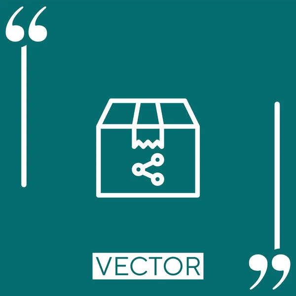 Paquet Icône Vectorielle Icône Linéaire Ligne Course Modifiable — Image vectorielle