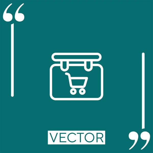 Signo Vector Icono Icono Lineal Línea Carrera Editable — Vector de stock