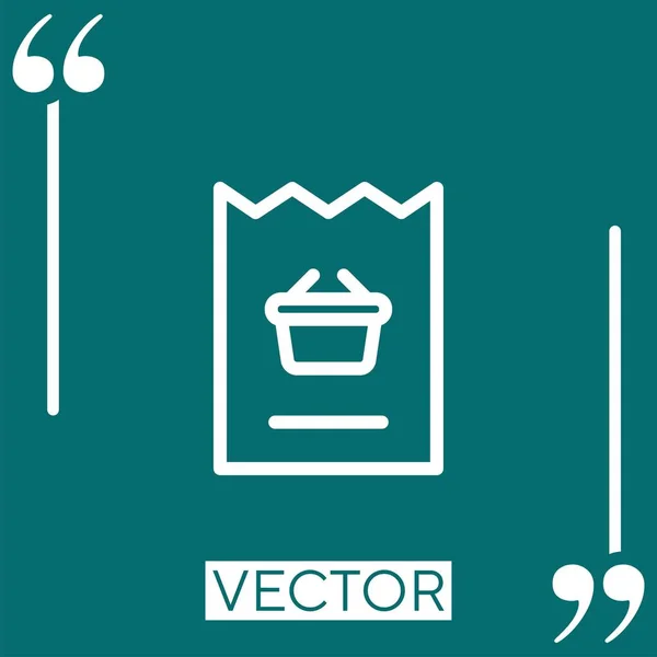 Ícone Vetor Fatura Ícone Linear Linha Curso Editável — Vetor de Stock