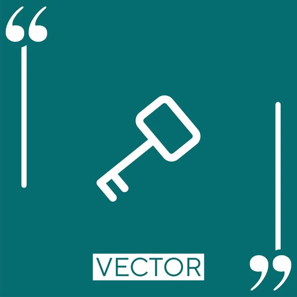 Access Key Vector Icon Icono Lineal Línea Carrera Editable — Vector de stock