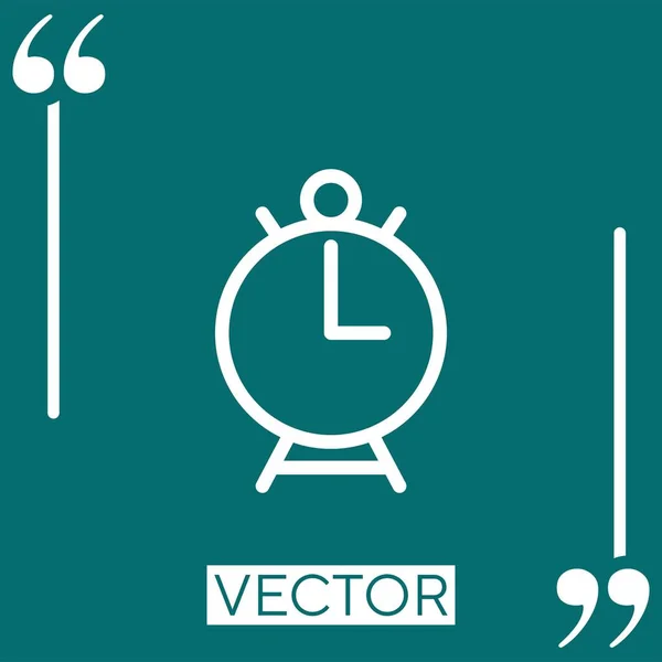 Alarm Clock Vector Icon Linear Icon Editable Stroke Line — Stock Vector