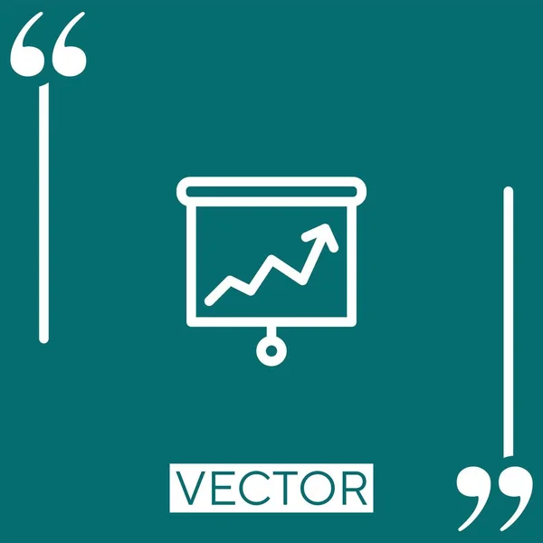 Analisar Ícone Vetorial Ícone Linear Linha Curso Editável — Vetor de Stock