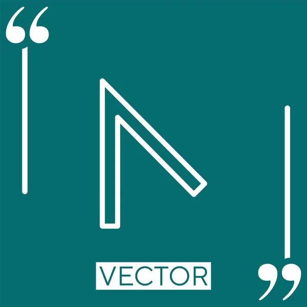 Ícone Vetorial Âncora Ícone Linear Linha Curso Editável — Vetor de Stock