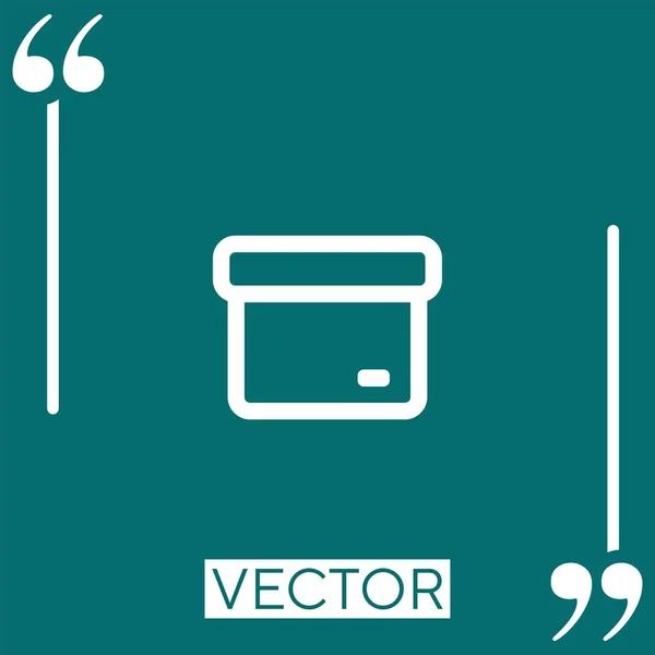 Archivo Bosquejado Icono Vector Caja Icono Lineal Línea Carrera Editable — Vector de stock