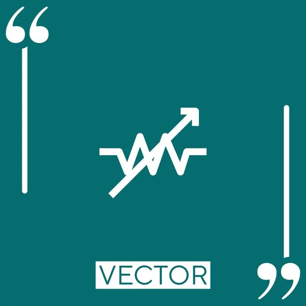 Ícone Vetor Atenuador Ícone Linear Linha Curso Editável — Vetor de Stock