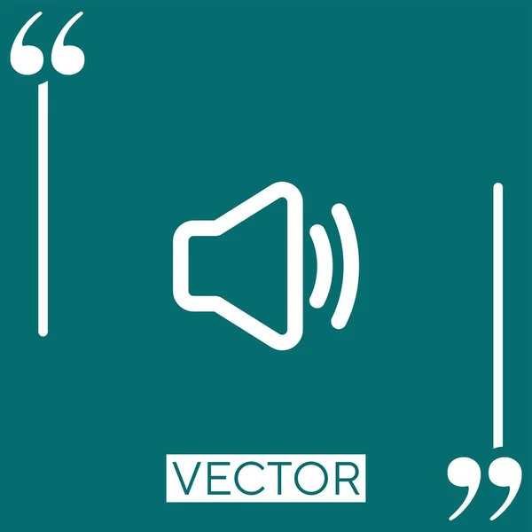 Icono Vector Audio Icono Lineal Línea Carrera Editable — Vector de stock