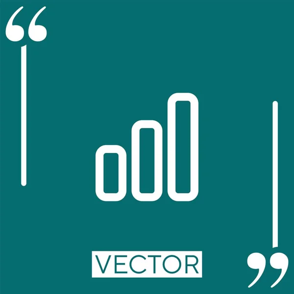 Barres Audio Contour Graphique Icône Vectorielle Icône Linéaire Ligne Course — Image vectorielle