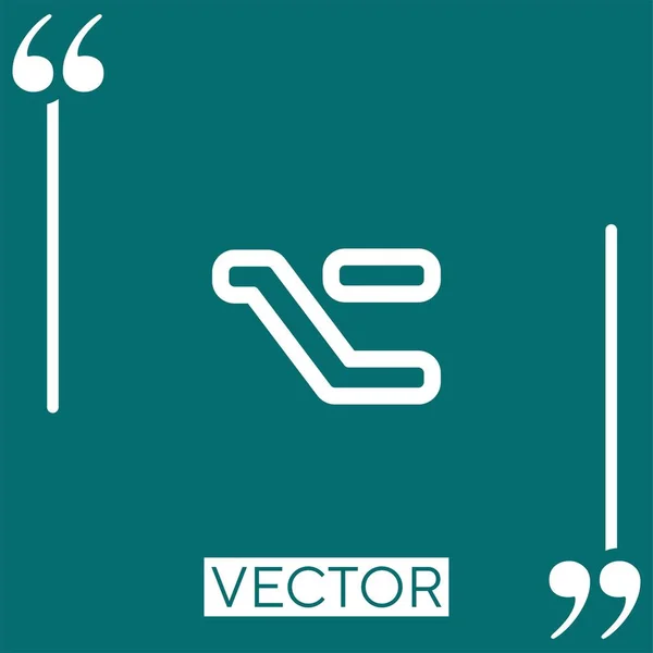 Bus Asiento Vista Lateral Contorno Vector Icono Icono Icono Lineal — Vector de stock