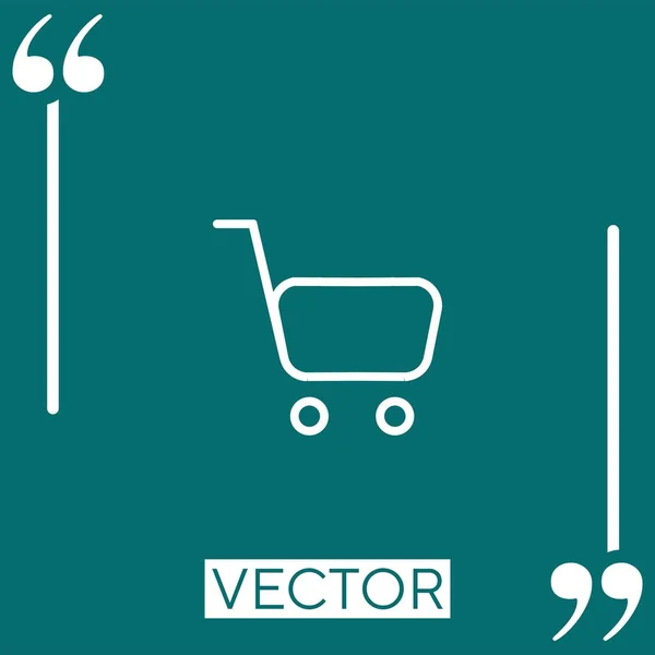 Comprar Icono Vector Carro Icono Lineal Línea Carrera Editable — Vector de stock