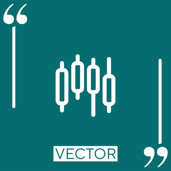 Icône Vectorielle Chandelier Icône Linéaire Ligne Course Modifiable — Image vectorielle
