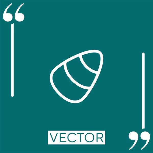 Candy Corn Vector Icon Icono Lineal Línea Carrera Editable — Vector de stock