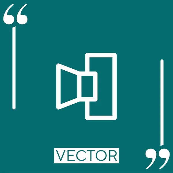 Vector Tubo Rayos Catódicos Icono Lineal Línea Carrera Editable — Vector de stock