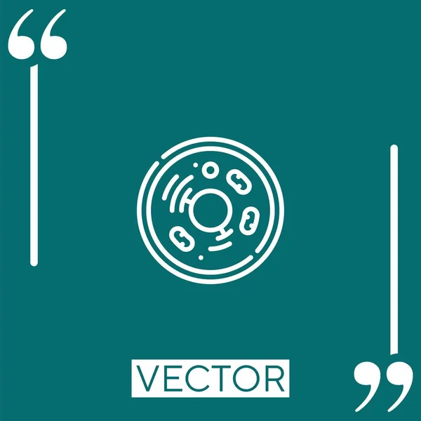 Ícone Vetor Célula Ícone Linear Linha Curso Editável — Vetor de Stock