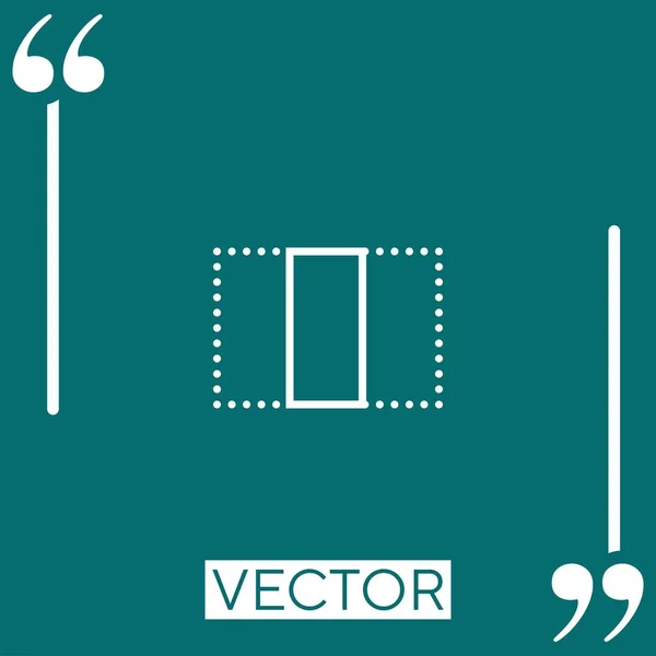 Central Alignment Vector Icon Icono Lineal Línea Carrera Editable — Vector de stock