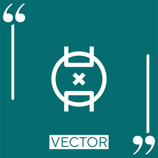 Icono Vector Circuito Icono Lineal Línea Carrera Editable — Vector de stock