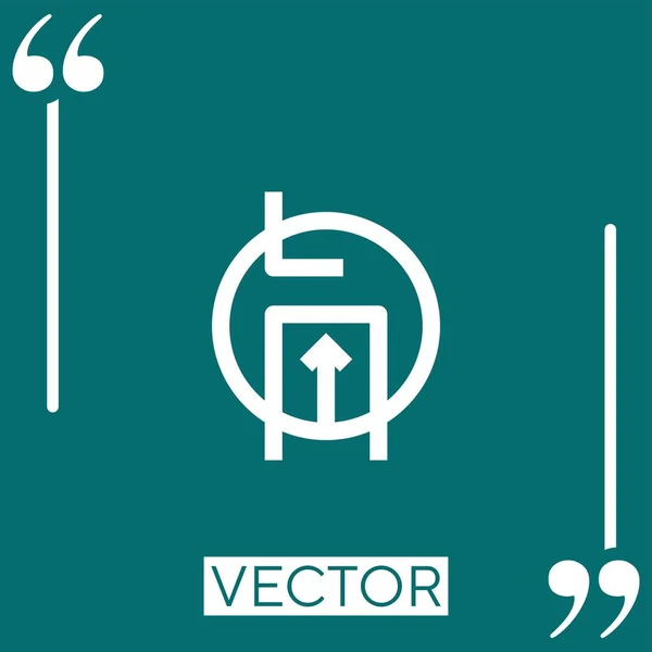 Ícone Vetor Circuito Ícone Linear Linha Curso Editável — Vetor de Stock