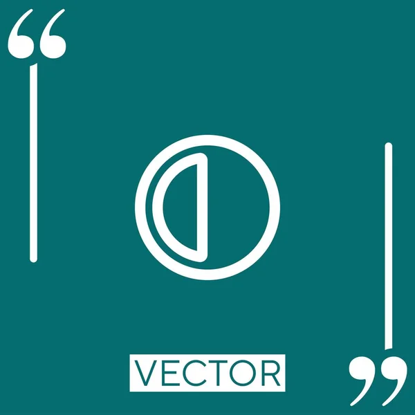 Botón Circular Contorno Vector Icono — Vector de stock