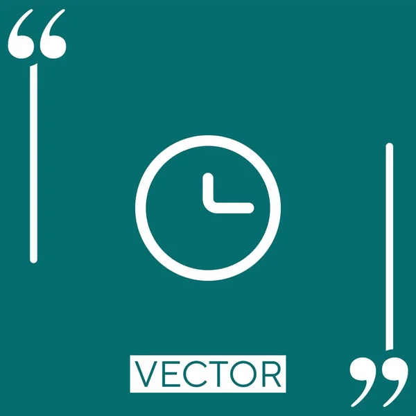 Reloj Circular Contorno Vector Icono Icono Lineal Línea Carrera Editable — Vector de stock