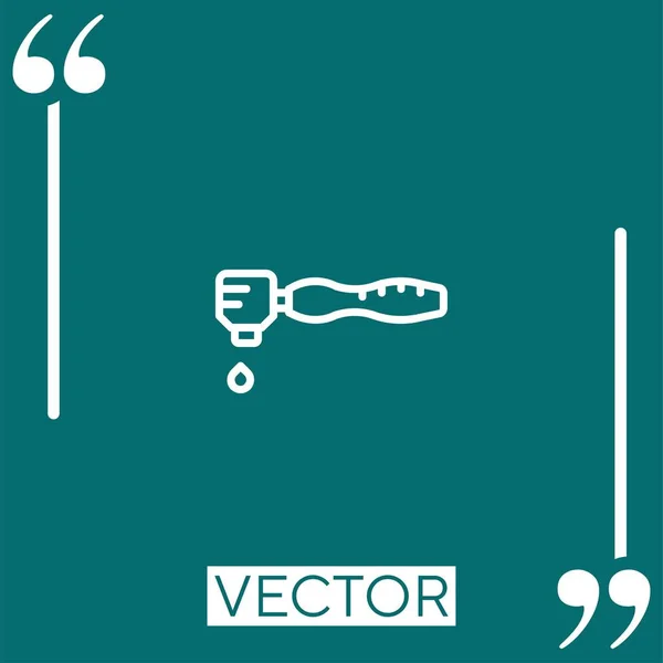 Kaffeemaschinen Vektorsymbol Lineares Symbol Editierbare Strichlinie — Stockvektor