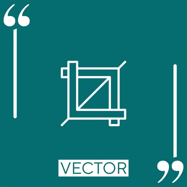 Crop Vector Icon Linear Icon Editable Stroke Line — Stock Vector