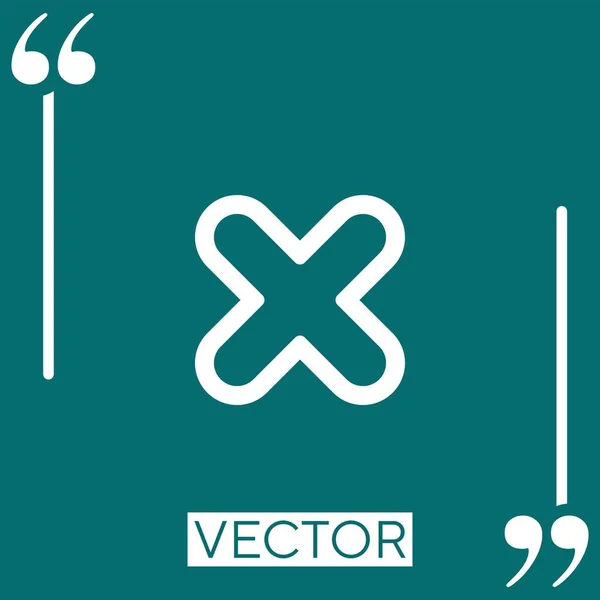 Icône Vectorielle Contour Arrondi Icône Linéaire Ligne Course Modifiable — Image vectorielle