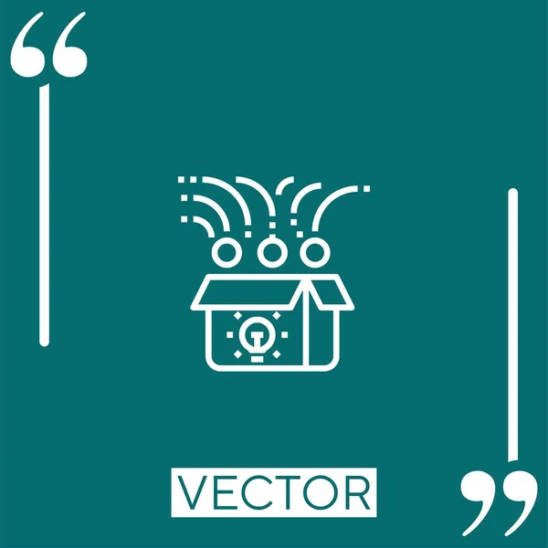 Ícone Vetor Crowdfunding Ícone Linear Linha Curso Editável — Vetor de Stock