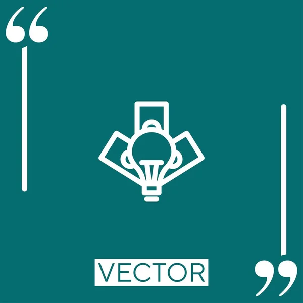 Crowdfunding Icône Vectorielle Icône Linéaire Ligne Course Modifiable — Image vectorielle