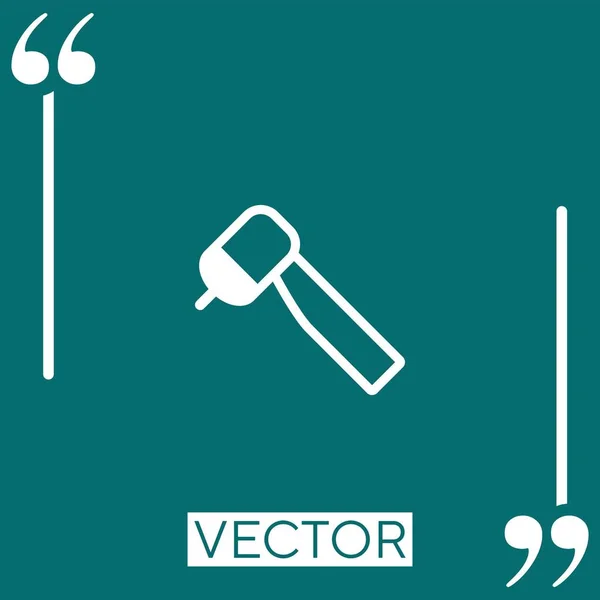 Tandboor Vector Icoon Lineair Icoon Aanpasbare Slaglijn — Stockvector