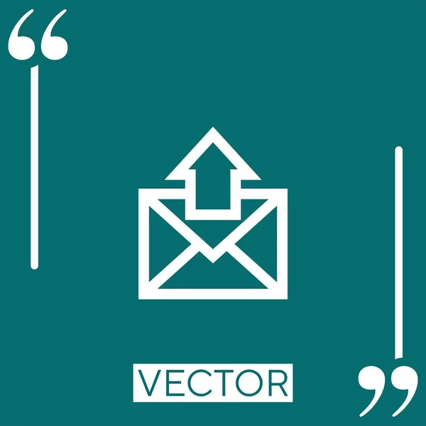 Mail Vektor Symbol Lineares Symbol Editierbare Strichlinie — Stockvektor