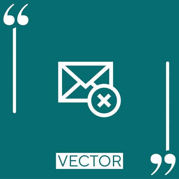 Mail Vektor Symbol Lineares Symbol Editierbare Strichlinie — Stockvektor