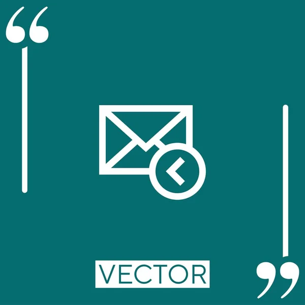 Ícone Vetor Mail Ícone Linear Linha Curso Editável — Vetor de Stock