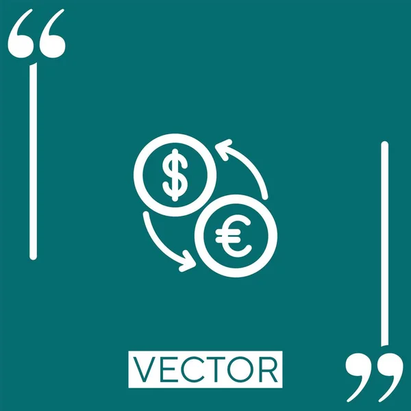 Cambiar Icono Vector Icono Lineal Línea Carrera Editable — Vector de stock