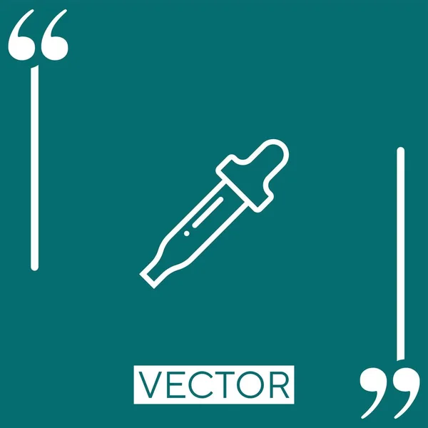 Eyedropper Vektor Symbol Lineares Symbol Editierbare Strichlinie — Stockvektor