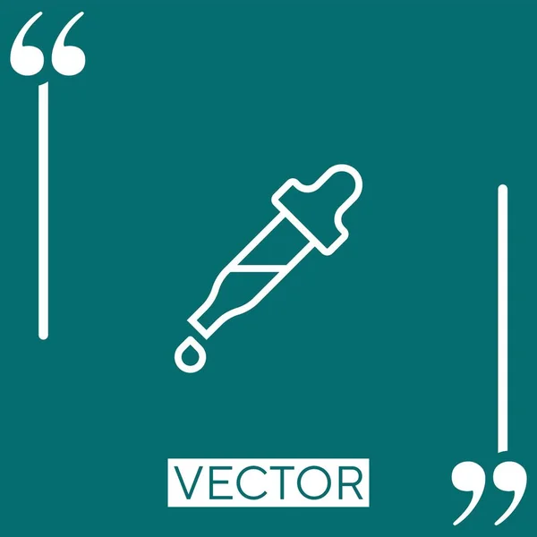Eyedropper Vektor Symbol Lineares Symbol Editierbare Strichlinie — Stockvektor