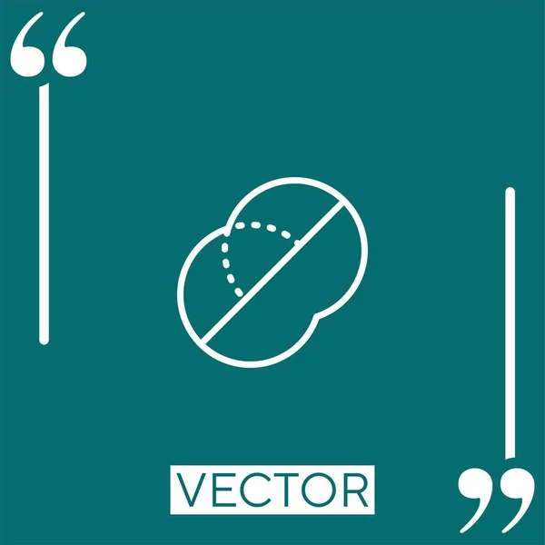 Flaches Vektorsymbol Lineares Symbol Editierbare Strichlinie — Stockvektor