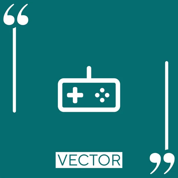 Juegos Botones Vector Icono Icono Lineal Línea Carrera Editable — Archivo Imágenes Vectoriales