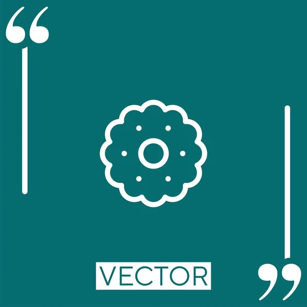Jengibre Bicuit Vector Icono Icono Lineal Línea Carrera Editable — Vector de stock