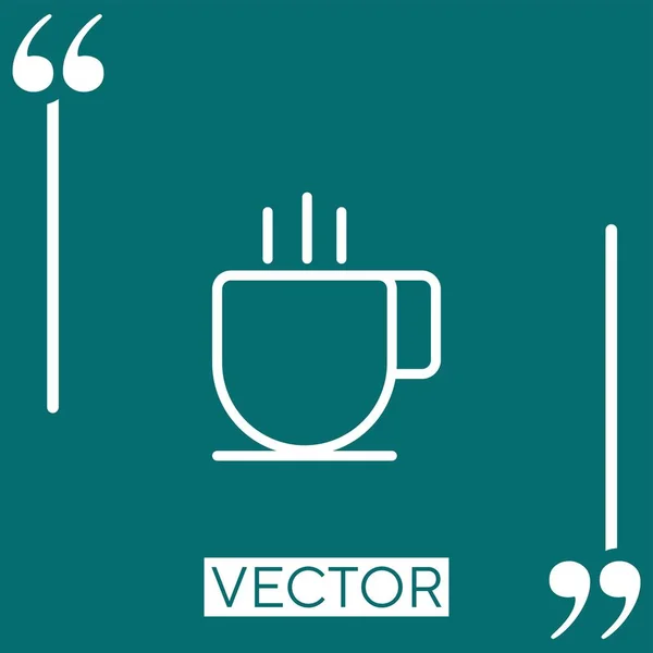 Hot Cup Vector Icon Icono Lineal Línea Carrera Editable — Vector de stock