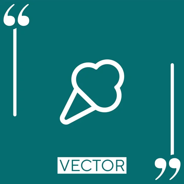 Glass Konen Kontur Vektor Ikon — Stock vektor