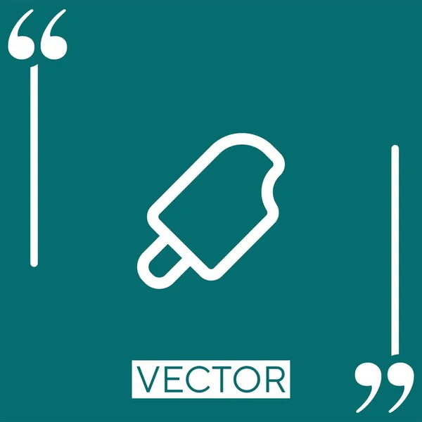 Sorvete Vara Contorno Vetor Ícone Linear Linha Curso Editável — Vetor de Stock